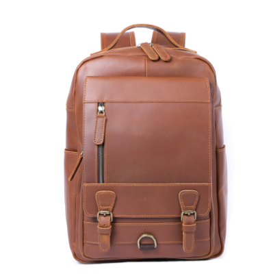 Luca | Tan Leather Backpack