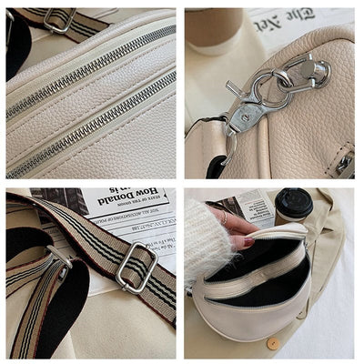 Elegance | Multifunction Shoulder Bag in PU Leather with Adjustable Strap and Multiple Compartments-6