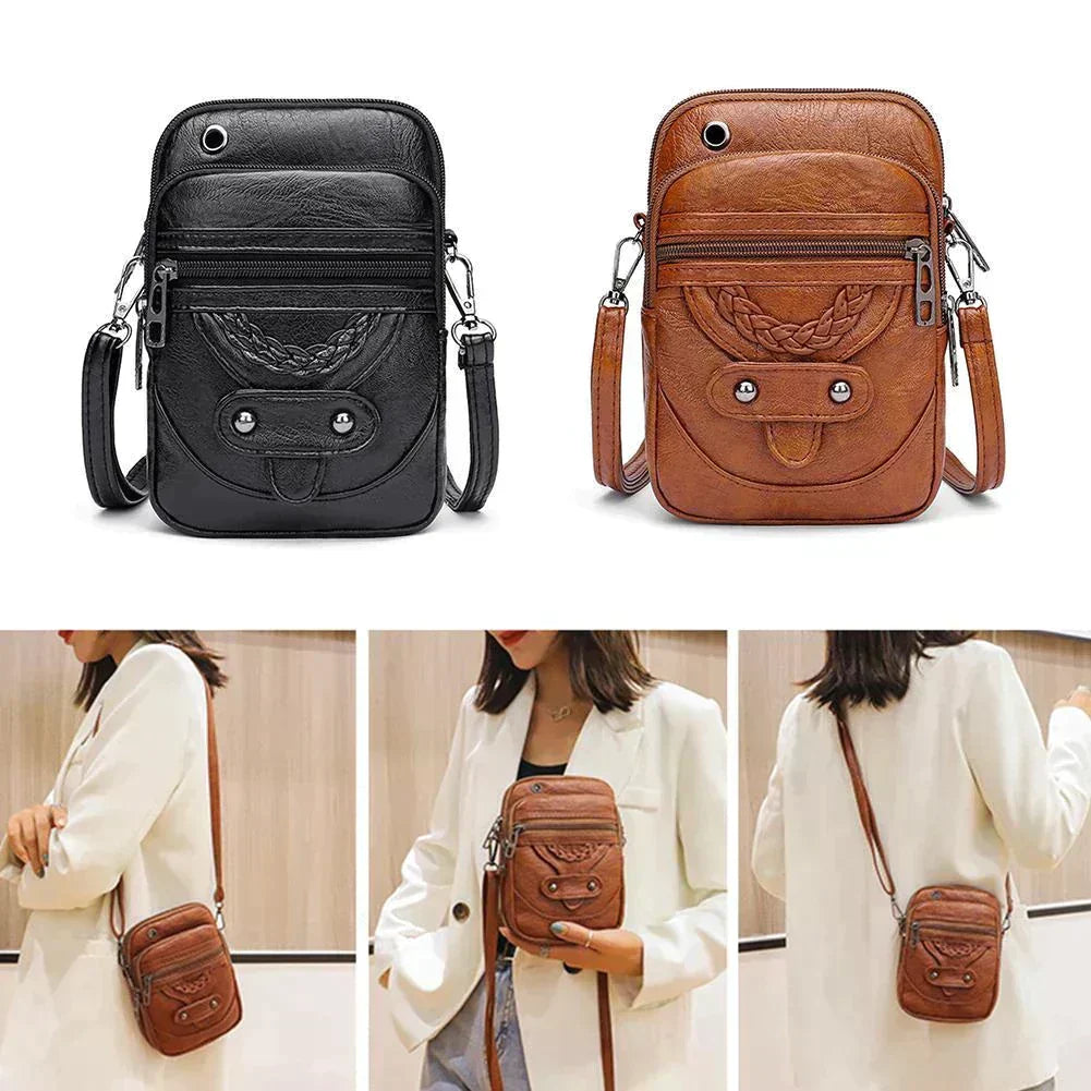 Matilda | Vintage Leather Shoulder Bag with Adjustable Strap-3