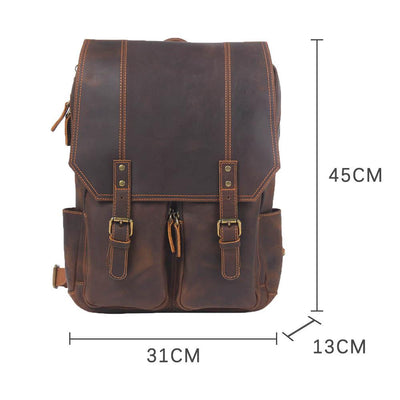 Lennox | Brown Leather Rucksack