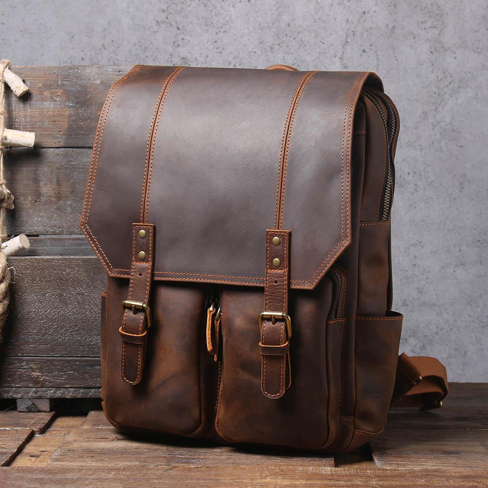 Lennox | Brown Leather Rucksack