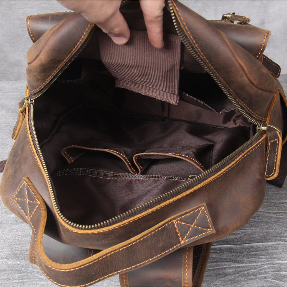 Luca | Tan Leather Backpack