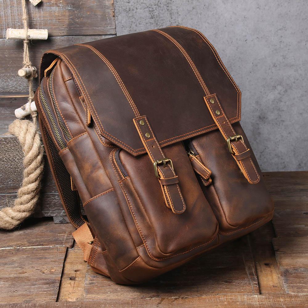 Lennox | Brown Leather Rucksack