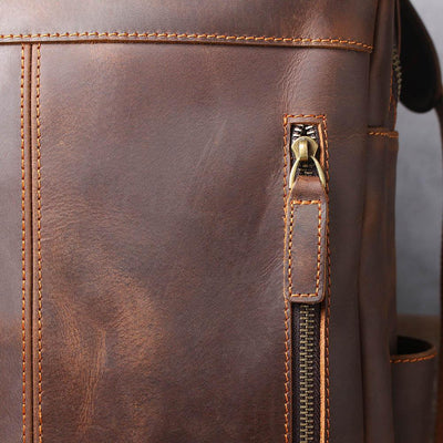 Lennox | Brown Leather Rucksack