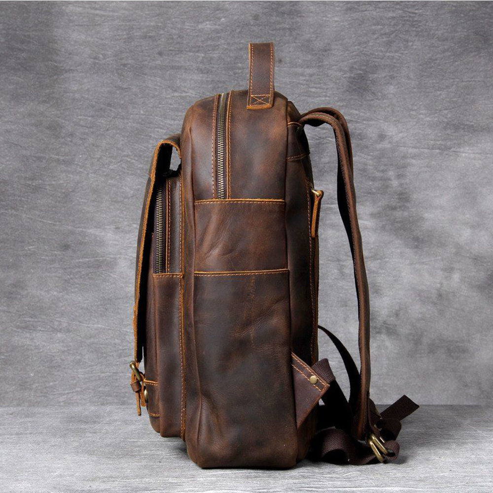 Luca | Tan Leather Backpack