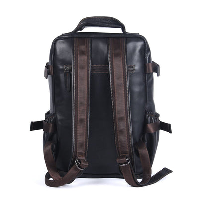 Elian | Black Leather Backpack