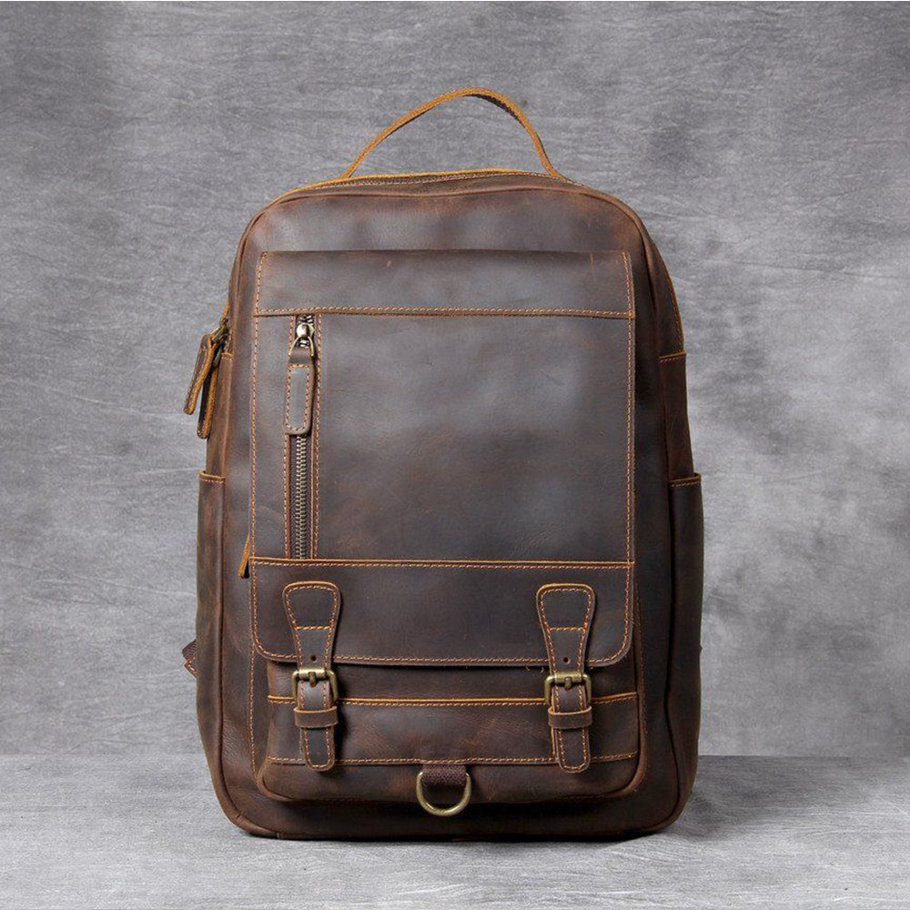 Luca | Tan Leather Backpack