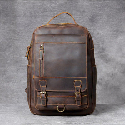 Luca | Tan Leather Backpack